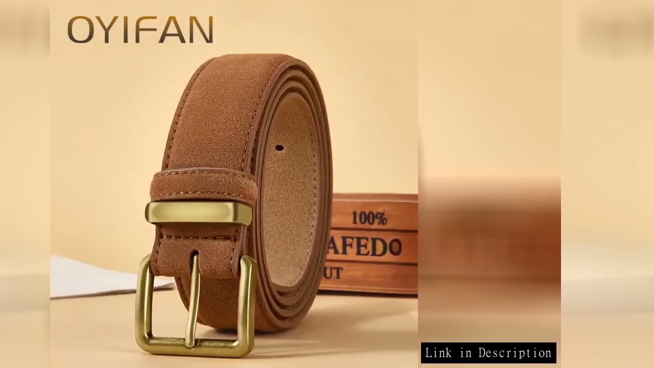 Women's 3.5cm wide waist belt, suede belt. Retro style gold buckle men's belt, suitable for dresses