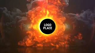 effect huge fire explosion logo intro