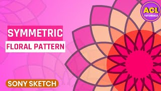 How to make symmetric floral design patterns in android smartphone screenshot 1