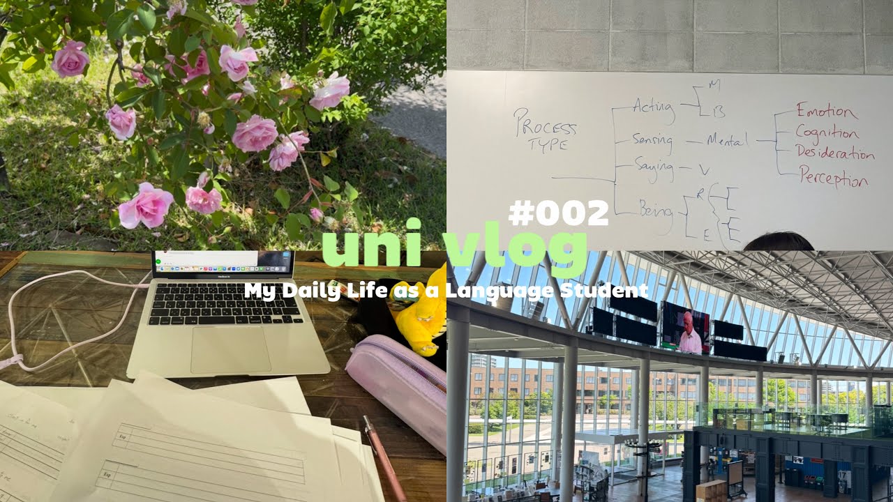 【uni vlog】外大生の1日 │ 空きコマの使い方 │ 図書室で課題 │ 就活