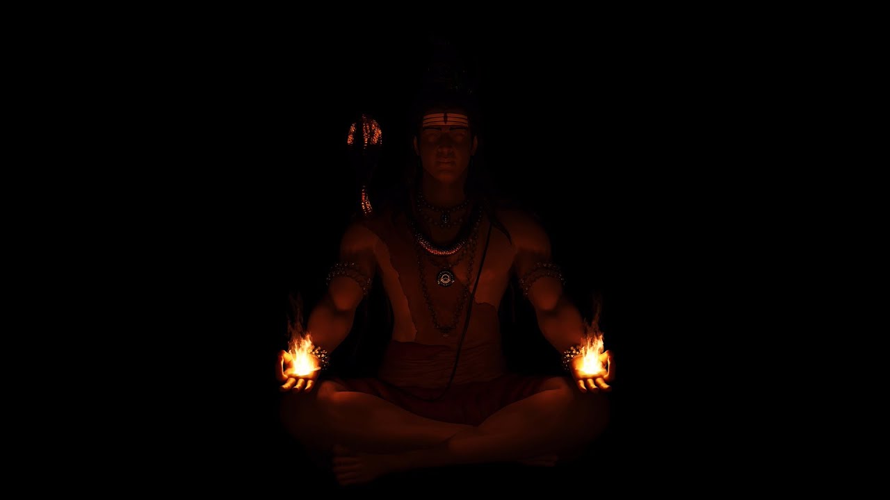 3D Lord Shiva Meditation Darkness Background 4K Loop Video | No Copyright Motion Loop Video
