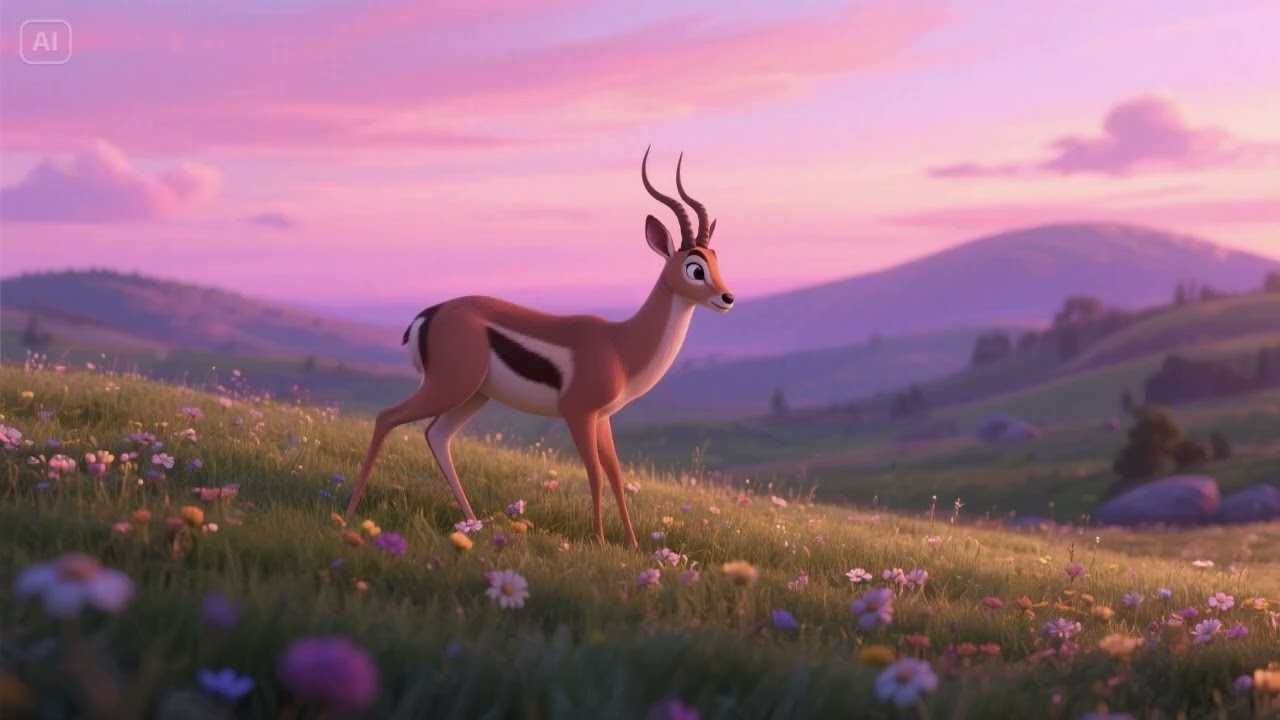 Antelope’s Evening Meadow March – A Gentle Adventure Song for Kids