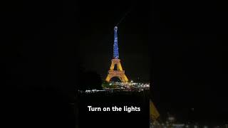 Eiffel Tower Lights Up Paris France