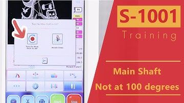 Smartstitch Embroidery Machine S1001 Troubleshooting Main Axis 100 Error