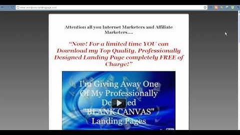 FREE WordPress Landing Page
