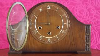 Vintage Art Deco 'Smiths' 8-Day Mantel Clock with Westminster Chimes