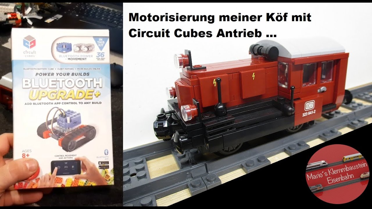 Köf Motorisierung mit Circuite Cubes Antrieb / Mario´s Klemmbaustein Eisenbahn