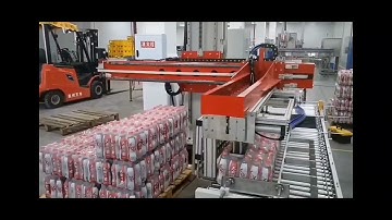Automatic single column carton bag palletizer palletizing machine