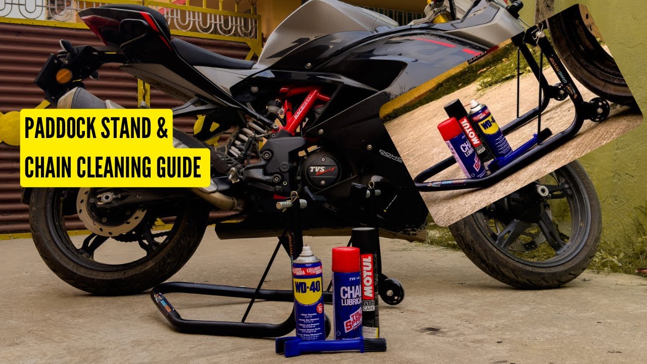 Bike chain cleaning and Grand Paddock Stand unboxing WD40