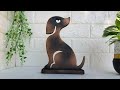 How to make an easy dog sculpture white cement crafts