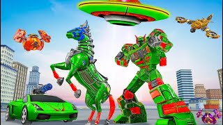 Carro Robô Cavalo Transformers, Robot Car Horse: Jogo Android screenshot 3