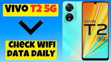 How to Check Wifi data daily || Wifi data usage settings Vivo T2 5g