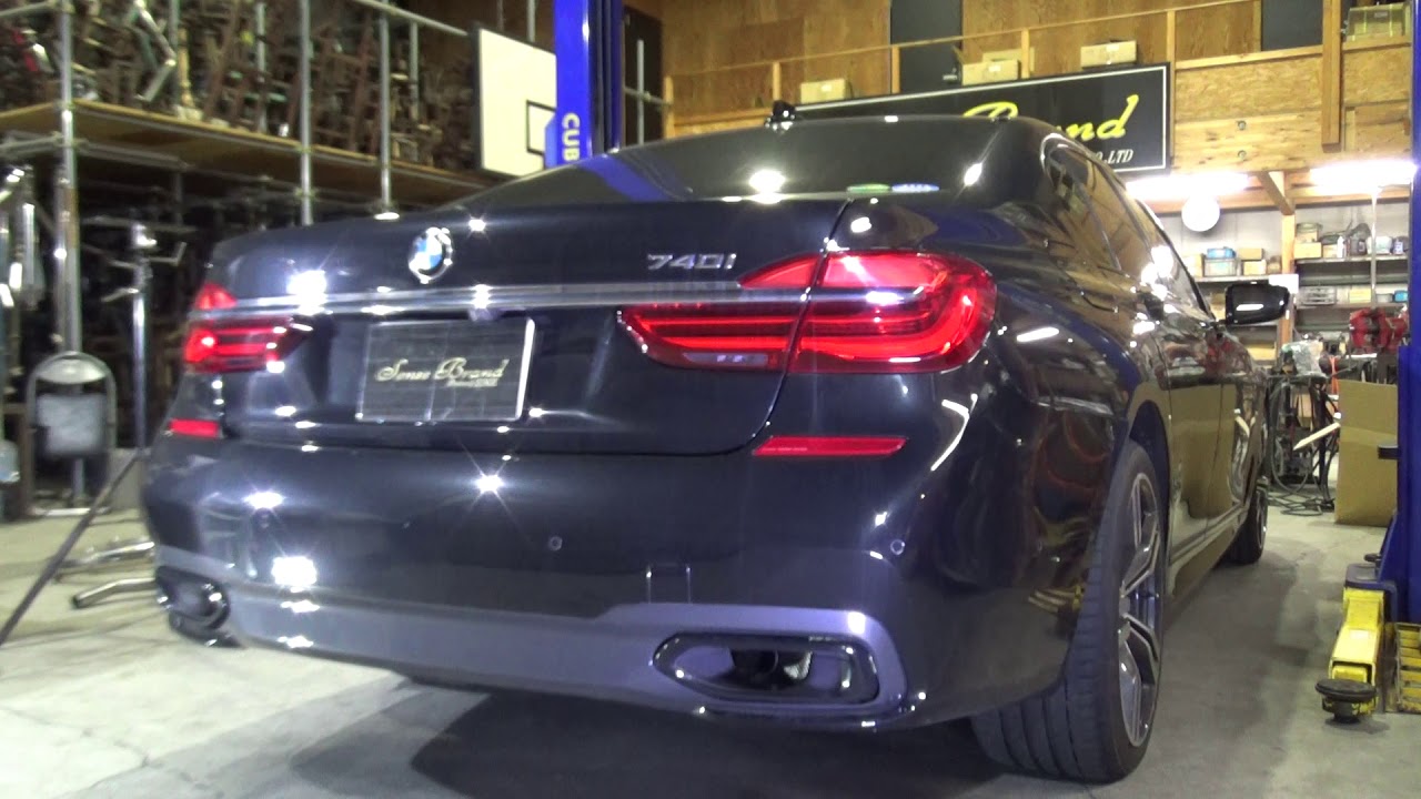 センスブランド BMW 740i リアピース ワンオフ マフラー - YouTube