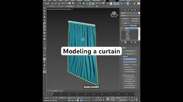 Modeling a curtain in 3ds Max - Modelowanie zasłony @ad3dguide #3dsmaxtutorial #3dsmax #3dtutorial