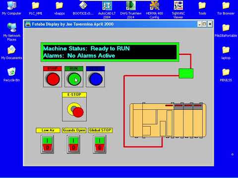 Visual Basic App - HMI to Omron CQM1 PLC Machine Control - YouTube