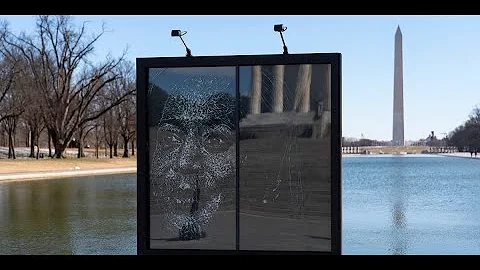 A new Kamala Harris portrait celebrates the vice president as a glass