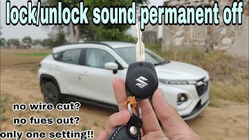 how to turn off lock unlock sound in car permanent solution maruti suzuki