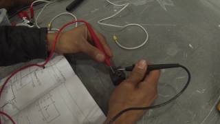 قياس الموبينة مع تفعيل المغناطيس للملف Measuring resistance of the relay by activating coil