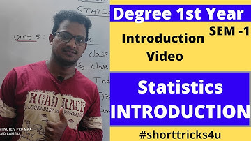 Introduction Video Statistics Degree 1stYear ..1st Sem l తెలుగులో Statistics Explain l#Shorttricks4u