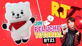 DIY BTS ☆ Como hacer el PELUCHE de RJ de BT21 (Jin) ♡ RJ DOLL TUTORIAL (Sub Eng) l Fabbi Lee