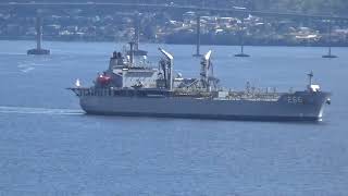 HMAS Sirius final departure from Hobart 22/11/21