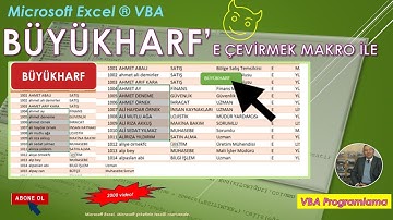 EXCEL VBA BÜYÜKHARF YAPMAK
