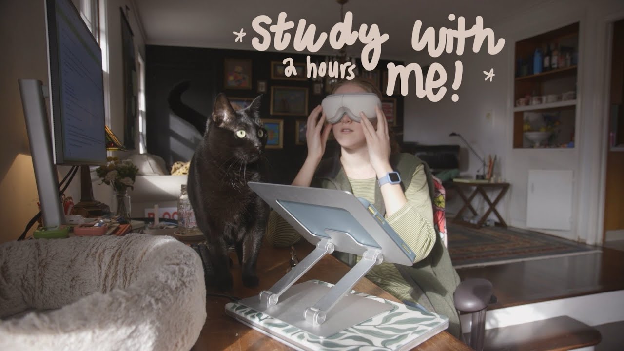 sunset study with me (50/10 pomodoro, no music)