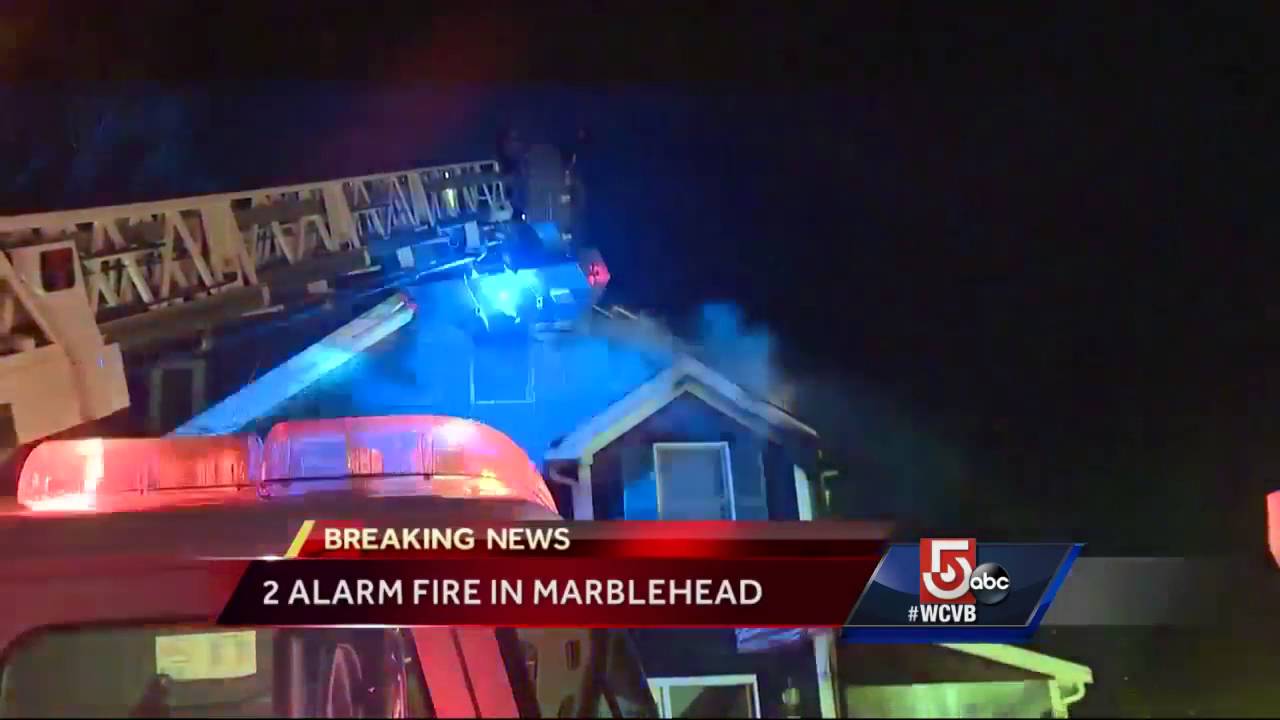 Family escape two alarm fire in Marblehead - YouTube