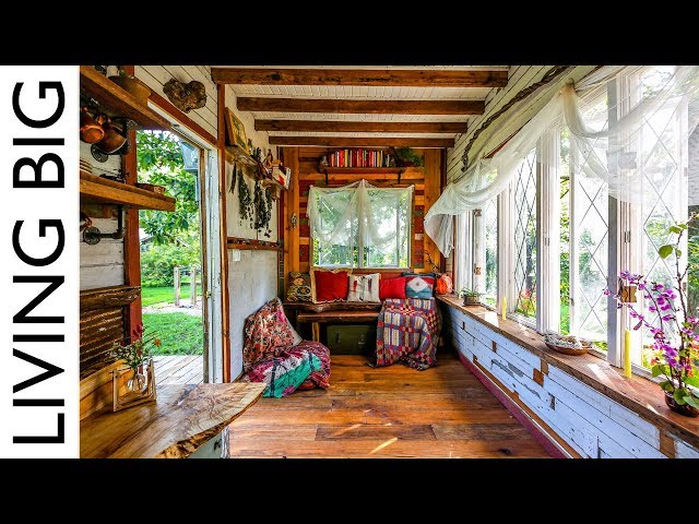 Yoga Teacher's Amazing Furniture-Free Tiny House Designed