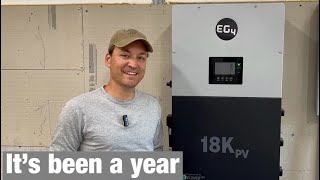 EG4 18kpv 1 year review living off grid~ More independence with solar power