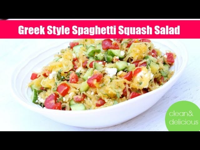 Greek Style Spaghetti Squash Salad | Clean & Delicious