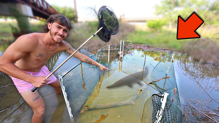 We caught a RIVER MONSTER in a MASSIVE fish trap...