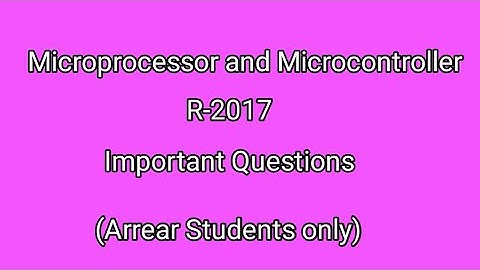 Microprocessor and Microcontroller pass tips