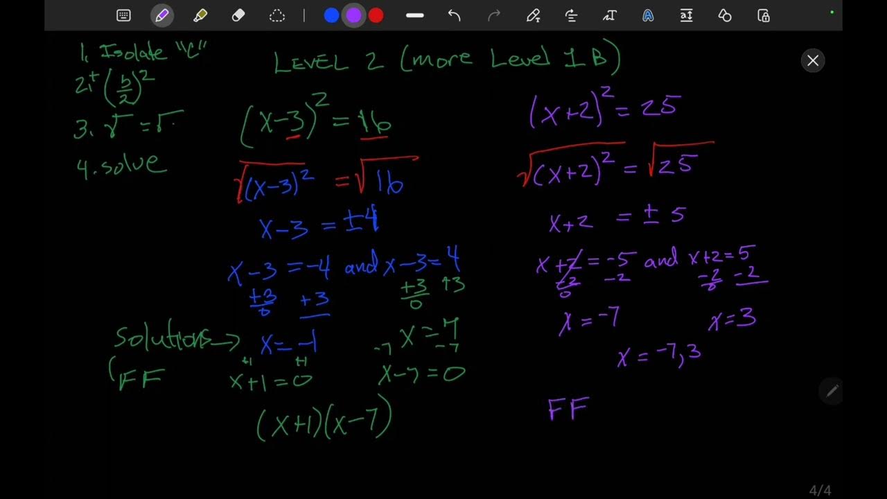 completing the square (continued) assignment active