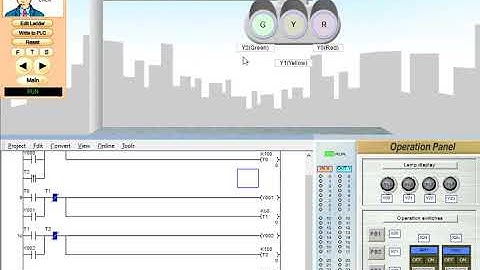 MITSUBISHI PLC Programming and Simulation D 3 Time Control for Traffic Light