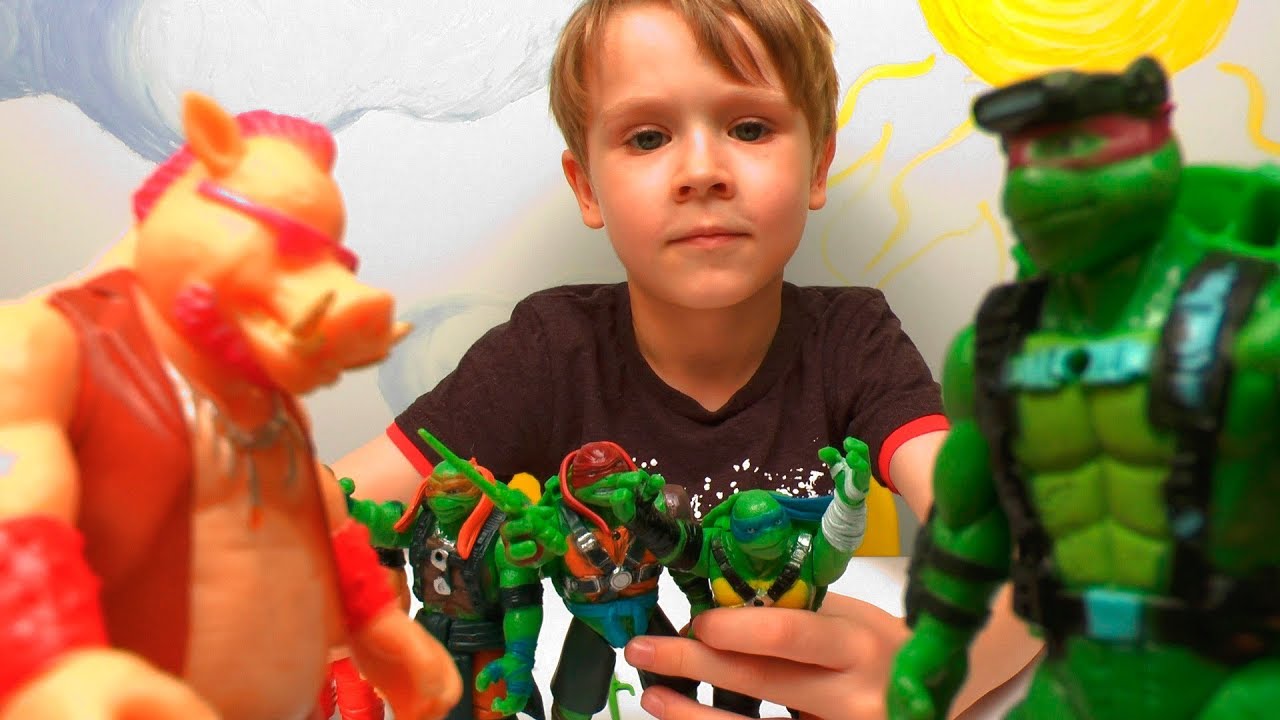 Черепашки Ниндзя - Бибоп и Рокстеди - набор игрушек для мальчиков - Видео для детей