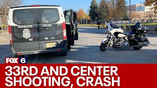 Shooting, crash in Milwaukee; 1 dead, 1 wounded | FOX6 News Milwaukee