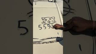 Draw a cat using 5555 #art #shorts