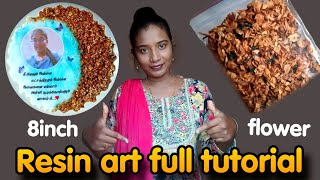 தமிழில் resin flower preservation order process | resin art | 8inch resin art for beginner