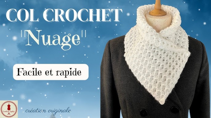 Snood, tour de cou , écharpe , col plastron , col , gris , beige brun ,  noir 50 % laine , tricot - Un grand marché