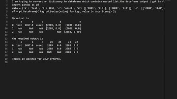Convert nested list in dictionary to dataframe[SOLUTION]