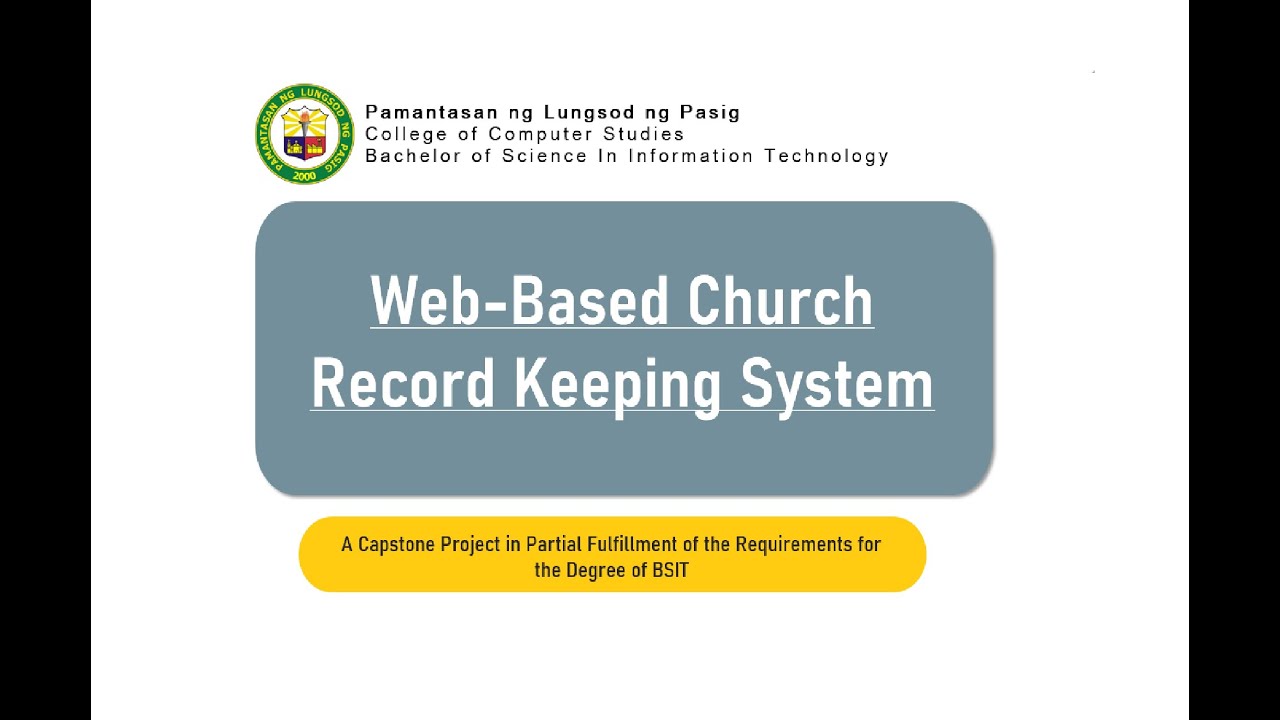 Web Based Church Record Keeping System YouTube