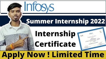 Infosys Summer Internship 2022 | Infosys Internship | Summer Internship 2022