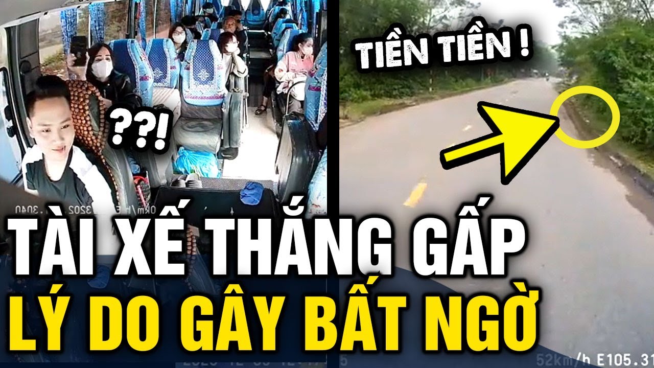 Đang CHẠY XE trên đường, tài xế bỗng THẮNG GẤP khiến hành khách NGƠ NGÁC | Tin 3 Phút