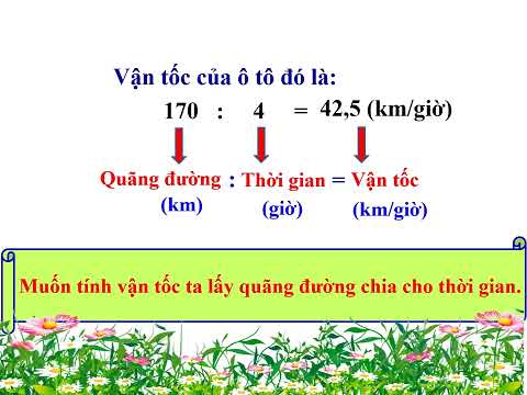 Tuần 26 - Khối 5 - Toán - Vận tốc