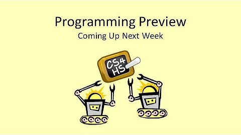 Week 1 Lesson 8 Video 3 EV3: Programming Preview - Coming up next week