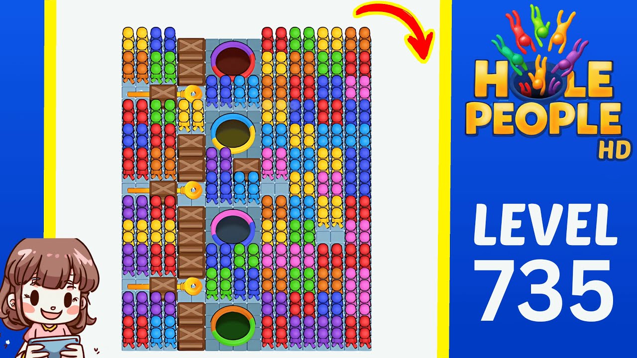 Hole People Level 735 Solution Walkthrough