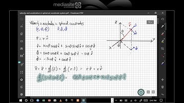 Velocity and acceleration in spherical coordinate system