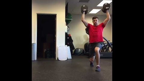 Split stance curl to press