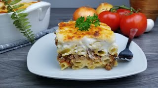 طبخ مكرونه بالبشاميل لذيذه جداً 😋 جربوها بطريقتي | Béchamel Sauce Pasta Recipe screenshot 4